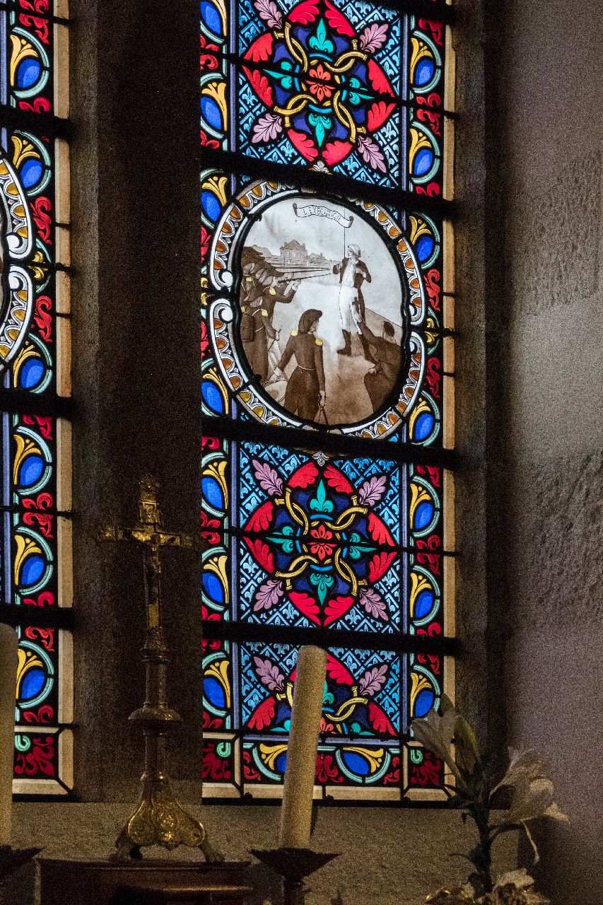 La mort de Charette en vitrail